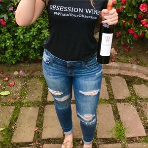 Distressed Joes jeans